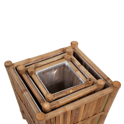 3 pcs Bamboo Planter with Nylon Lining