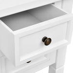 White Writing Desk with 5 Drawers