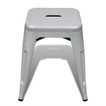 Stacking Stools 2 pcs Grey Metal