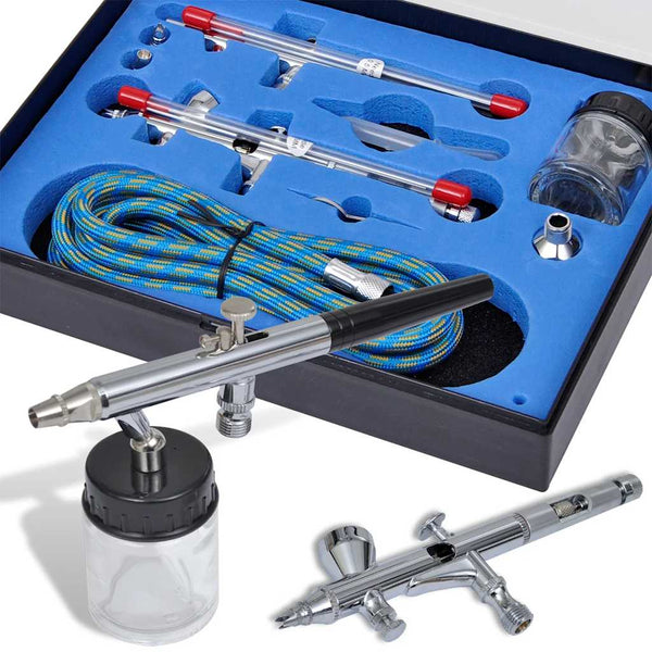  Airbrush Set with 2 Spray Guns