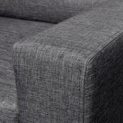 Sofa 2-Seater Fabric Dark Grey - 150×87×81cm