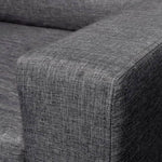 Sofa 2-Seater Fabric Dark Grey