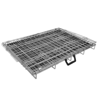 Foldable Metal Dog Bench L - 95×56×64cm