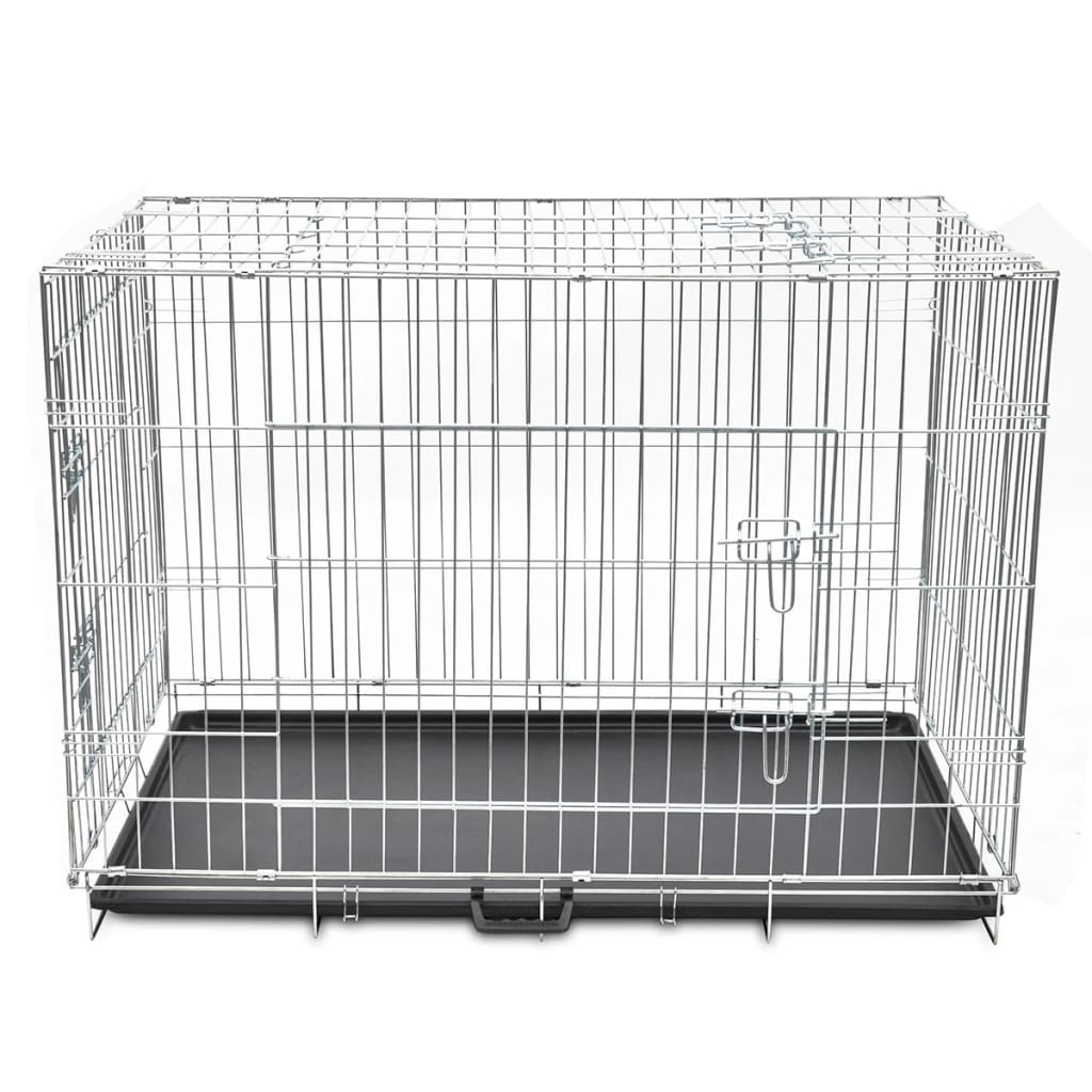 Foldable metal Dog Bench L - 109×70×78cm