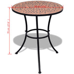 Bistro Table Terracotta 60 cm Mosaic
