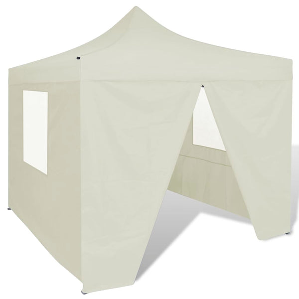  Foldable Tent with 4 Walls Cream