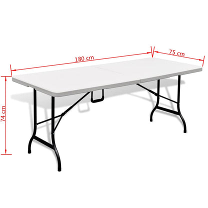 Folding Garden Table White  HDPE