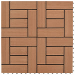 Decking Tiles WPC 1 sqm Brown 11 pcs