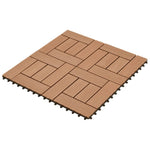 Decking Tiles WPC 1 sqm Brown 11 pcs