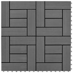 Decking Tiles WPC 1 sqm Grey 11 pcs