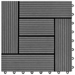 Decking Tiles WPC 1 sqm Grey 11 pcs