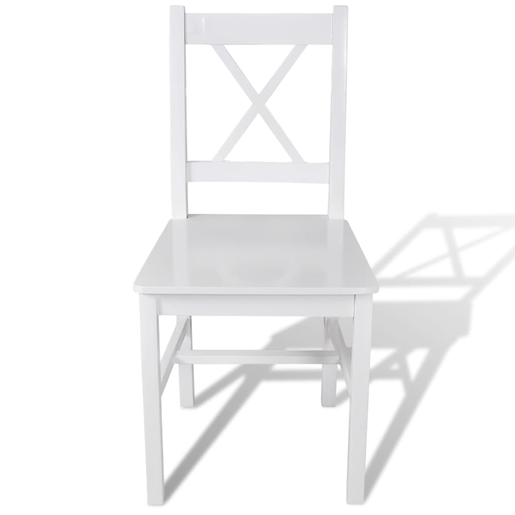 Dining Chairs 6 pcs White Pinewood - 41.5×45.5×85.5cm
