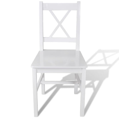 Dining Chairs 6 pcs White Pinewood - 41.5×45.5×85.5cm
