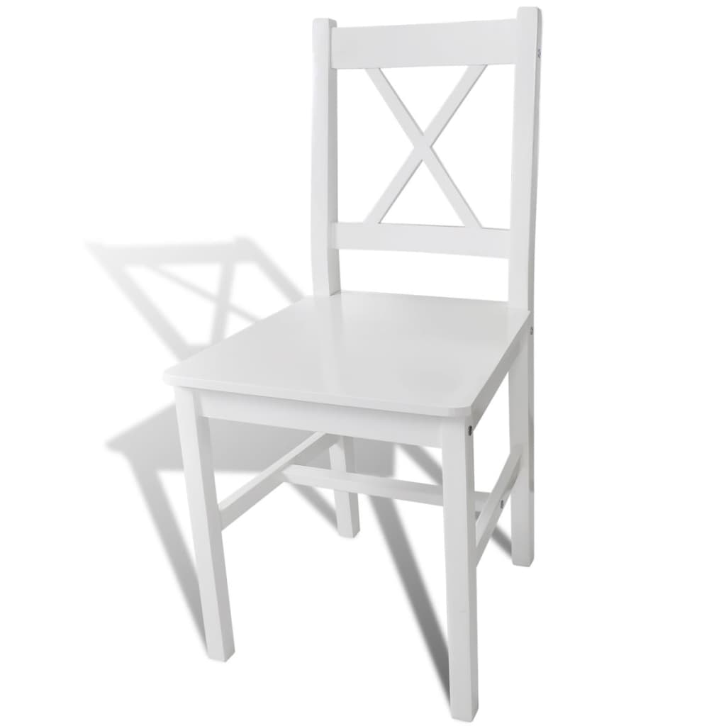 Dining Chairs 6 pcs White Pinewood - 41.5×45.5×85.5cm