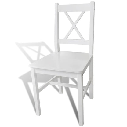 Dining Chairs 6 pcs White Pinewood - 41.5×45.5×85.5cm