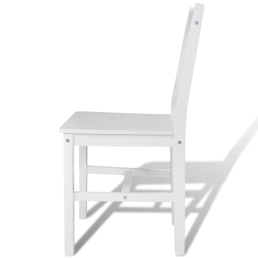 Dining Chairs 6 pcs White Pinewood - 41.5×45.5×85.5cm
