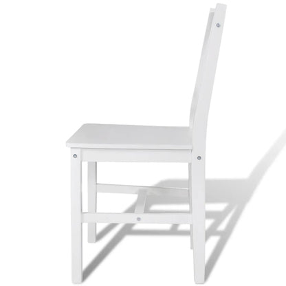 Dining Chairs 6 pcs White Pinewood - 41.5×45.5×85.5cm