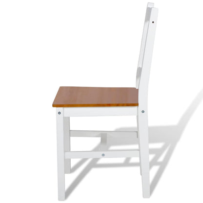 Dining Chairs 6 pcs White Pinewood - 41.5×41cm