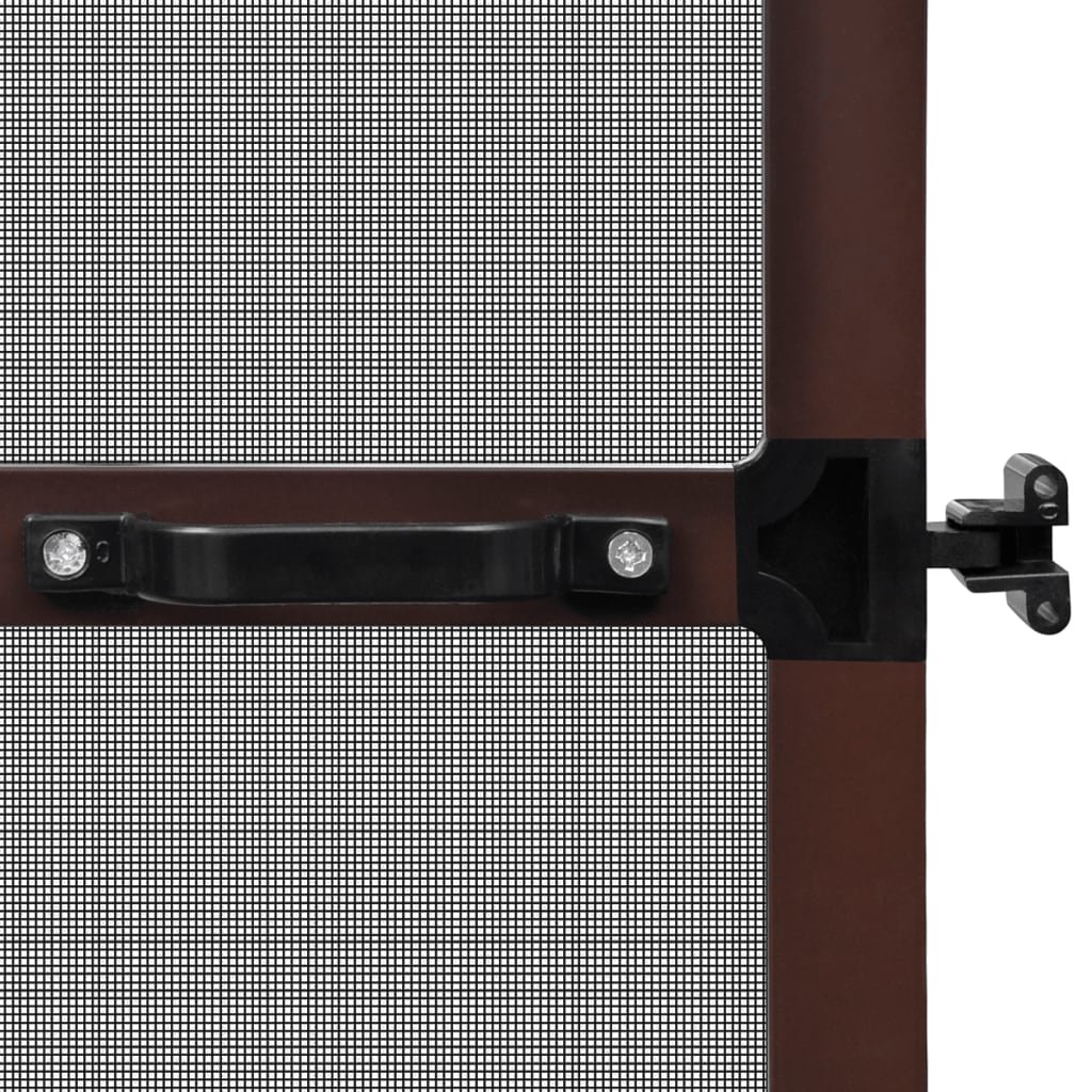 Brown-Hinged Insect Screen for Doors XL