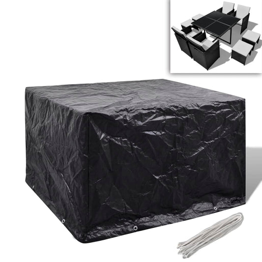 Garden Furniture Cover 4 Person Poly Rattan Set 8 Eyelets - 113×113×73cm