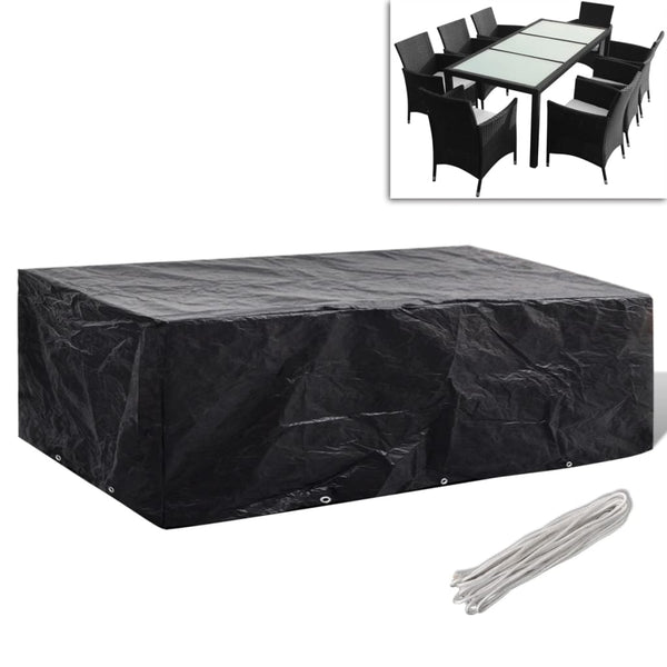  Garden Furniture Cover 8 Person Poly Rattan Set 10 Eyelets