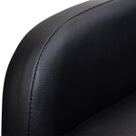 Folding Archair Black Fau Leather