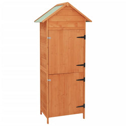 Garden Storage Cabinet Brown