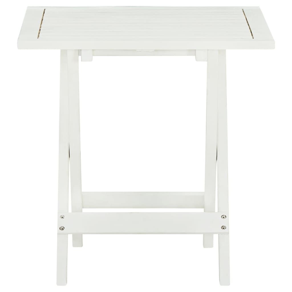 Bistro Table White  Solid Acacia Wood