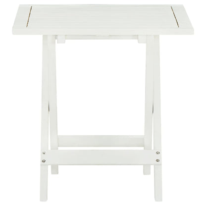 Bistro Table White  Solid Acacia Wood