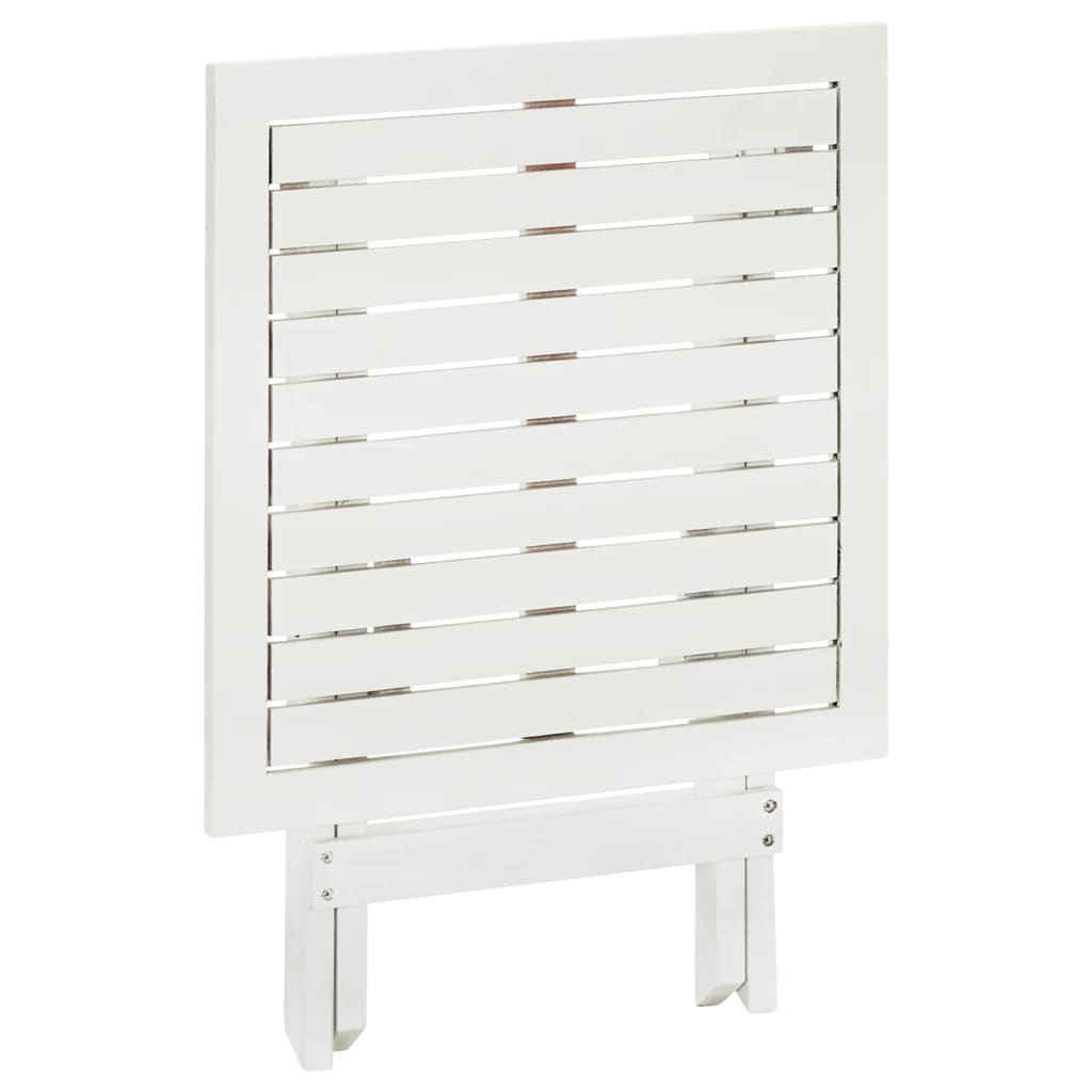 Bistro Table White  Solid Acacia Wood