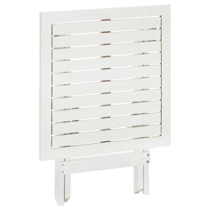 Bistro Table White  Solid Acacia Wood