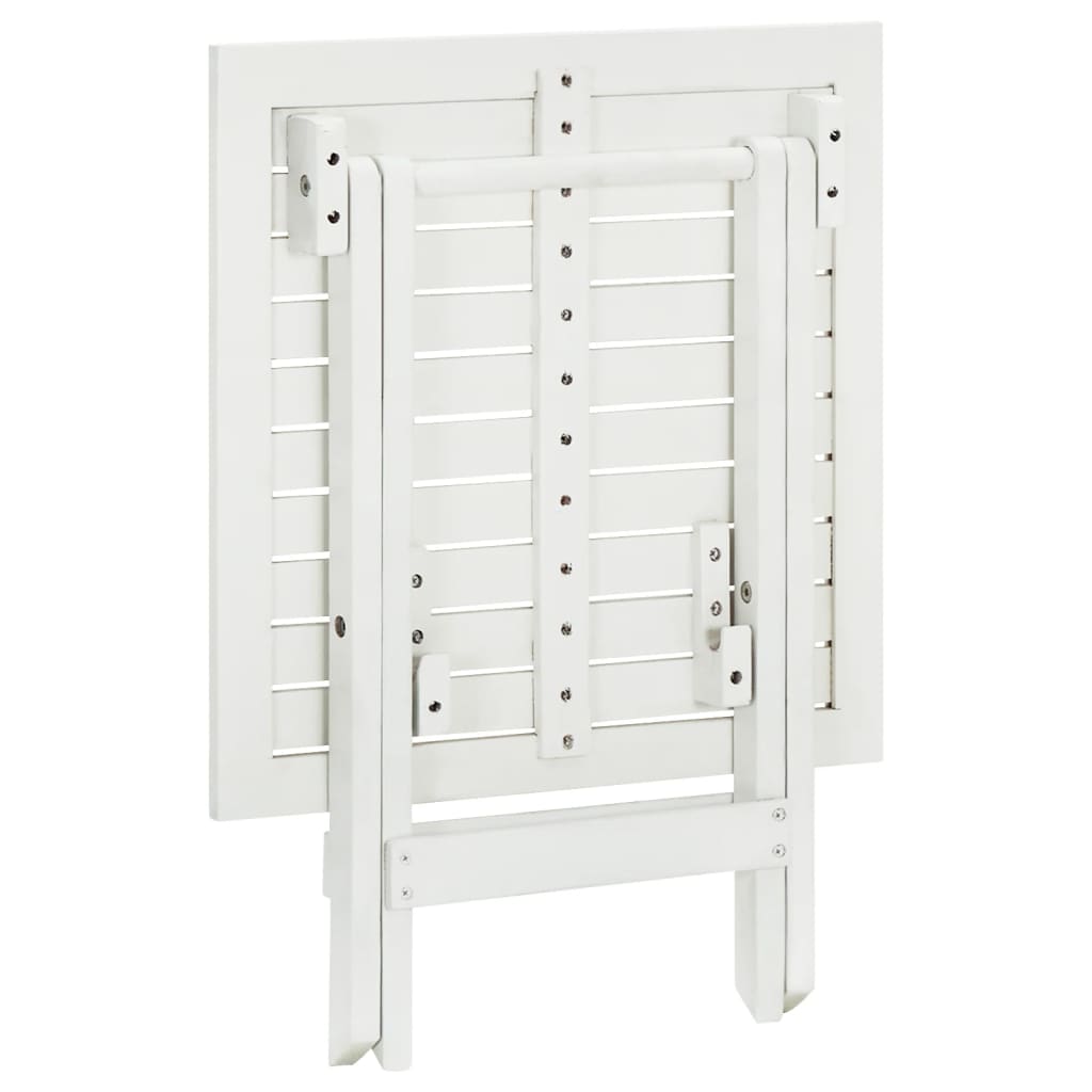 Bistro Table White  Solid Acacia Wood