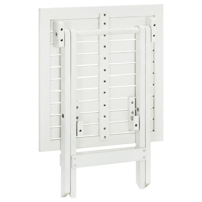 Bistro Table White  Solid Acacia Wood