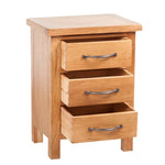Nightstand With 3 Drawers Oak