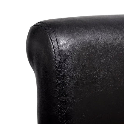 Dining Chairs 4 pcs Black Leather - 42×54.5×96cm