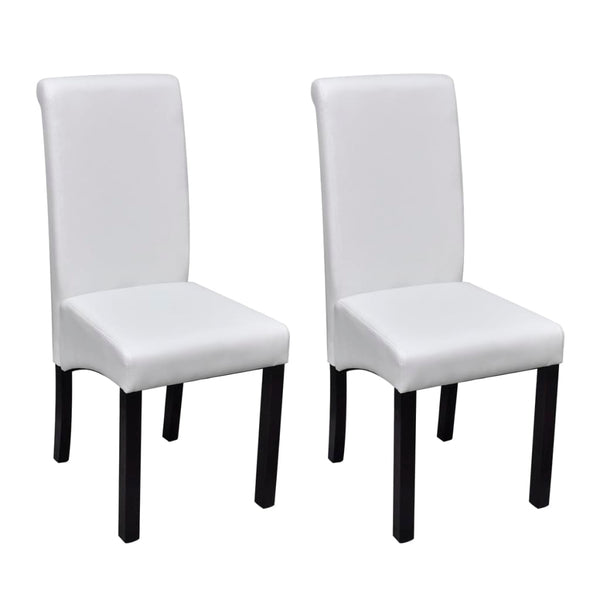  Dining Chairs 2 pcs White
