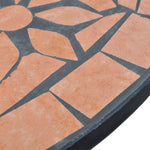 3 Piece Bistro Set Ceramic Tile Terracotta