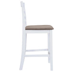 Bar Chairs 2 pcs White Fabric