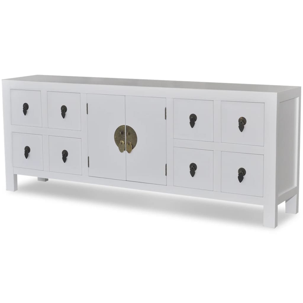 Entertainment Unit Asian Style with 8 Drawers and 2 Doors