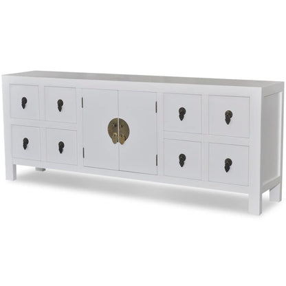 Entertainment Unit Asian Style with 8 Drawers and 2 Doors