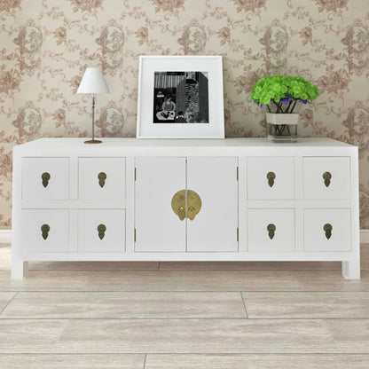 Entertainment Unit Asian Style with 8 Drawers and 2 Doors