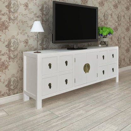 Entertainment Unit Asian Style with 8 Drawers and 2 Doors