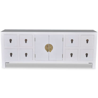 Entertainment Unit Asian Style with 8 Drawers and 2 Doors