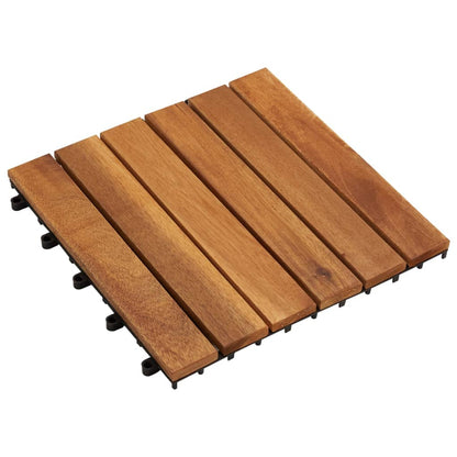 Decking Tiles Vertical Pattern Acacia Set of 20