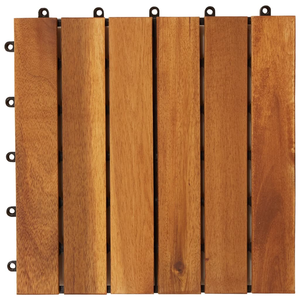 Decking Tiles Vertical Pattern Acacia Set of 20
