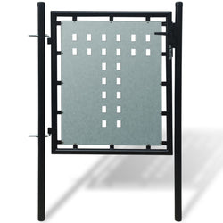Black Single Door Fence Gate S