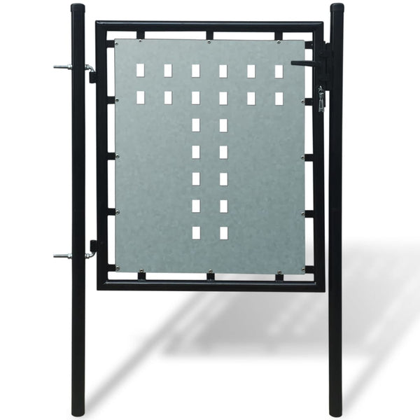  Black Single Door Fence Gate S