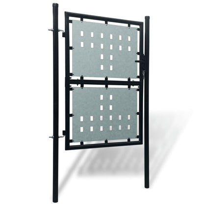 Black Single Door Fence Gate L