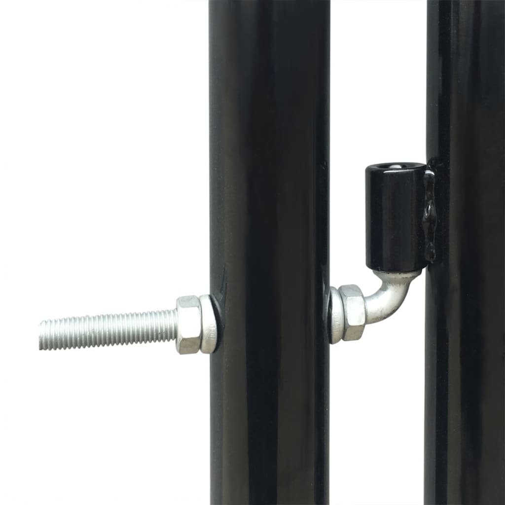 Black Single Door Fence Gate L