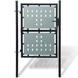 Black Single Door Fence Gate XL
